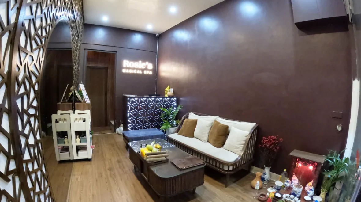 Rosie's Magical Spa Interior & Reception - Rosie's Magical Spa The spacious and elegantly decorated waiting area and reception of Rosie's Magical Spa.