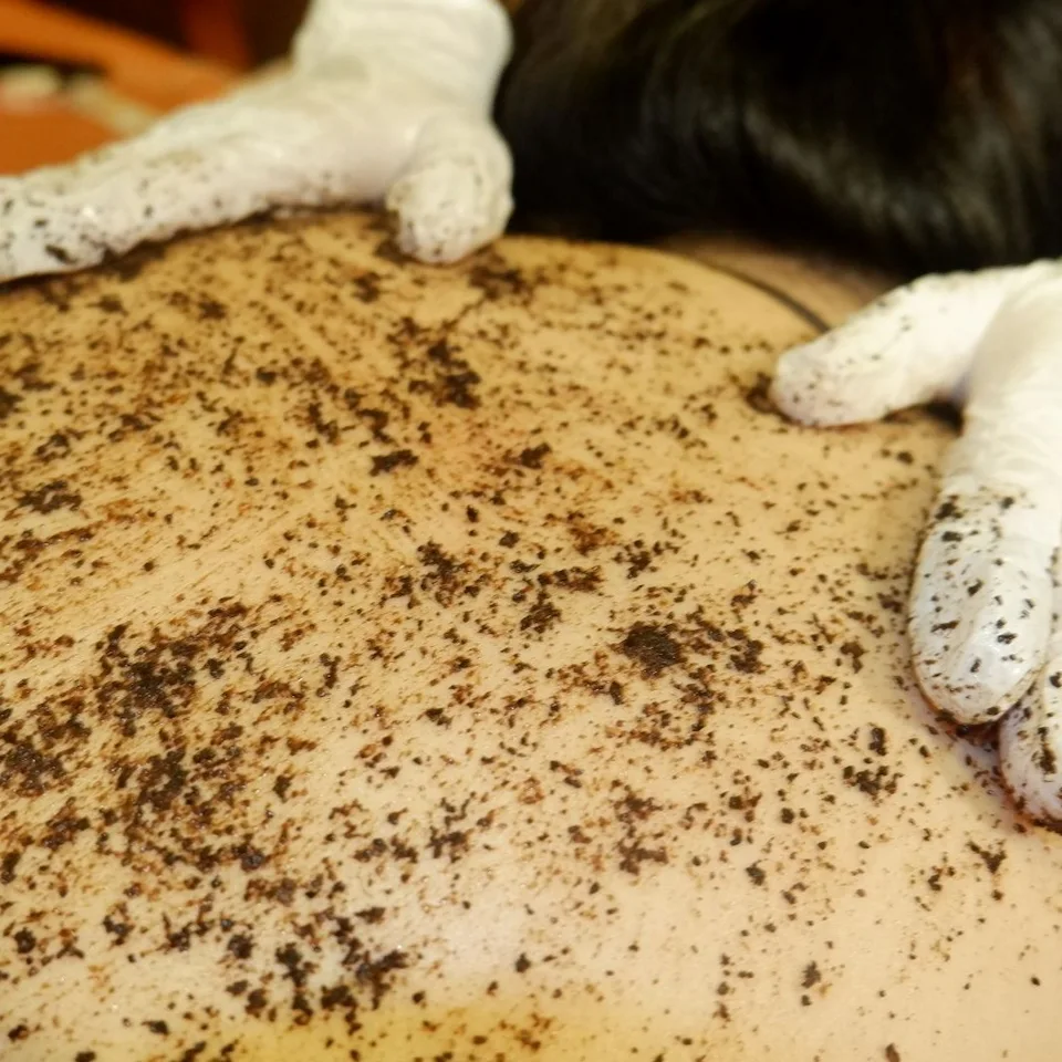 Rosie's Magical Spa: Coffee body scrub treatment.